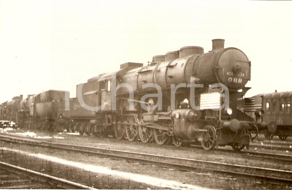 Cartolina originale da collezione 1970 ca AUSTRIA Locomotiva a vapore OBB 424.234 Cartolina FP NV 1