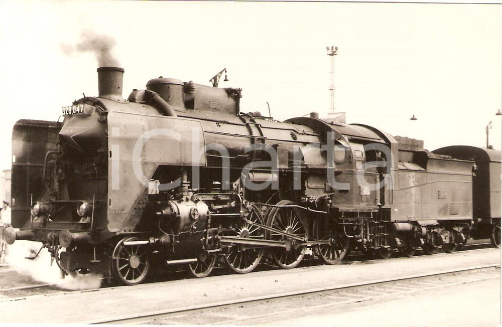 Cartolina originale da collezione 1970 ca UNGHERIA ? Locomotiva a vapore 328.047 Sammlung GRIEBL Foto seriale 1