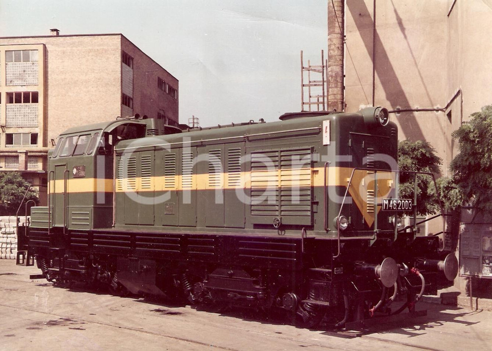 Fotografia d epoca originale 1970 ca UNGHERIA Locomotiva MAV M46.2003 Fotografia 1