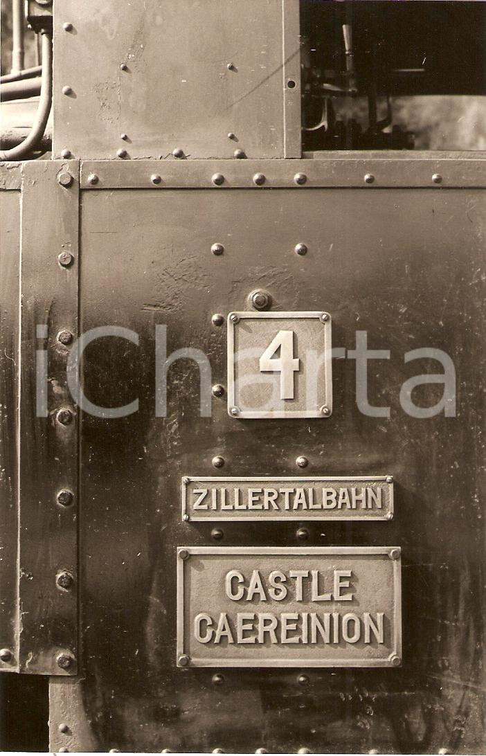 Cartolina originale da collezione 1965 JENBACH AUSTRIA Zillertalbahn Lok 4 CASTLE CAEREINION Targa Cartolina 1