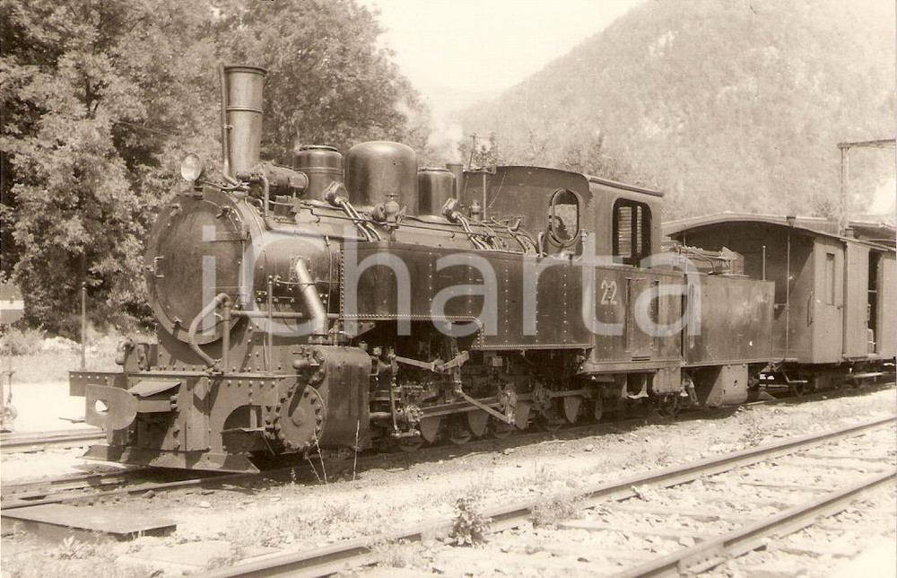 Cartolina originale da collezione 1970 ca BAD ISCHL AUSTRIA Salzkammergut lockalbahn SKGLB Locomotiva 22 Cartolina 1