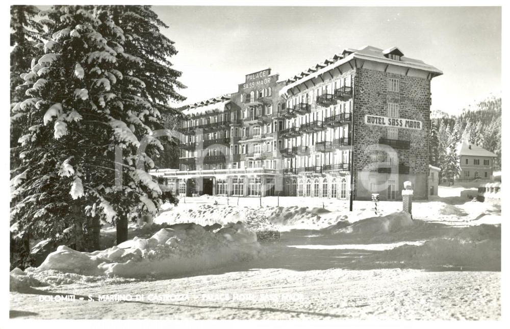 Cartolina originale da collezione 1940 ca SAN MARTINO DI CASTROZZA TN Veduta HOTEL SASS MAOR Cartolina postale 1