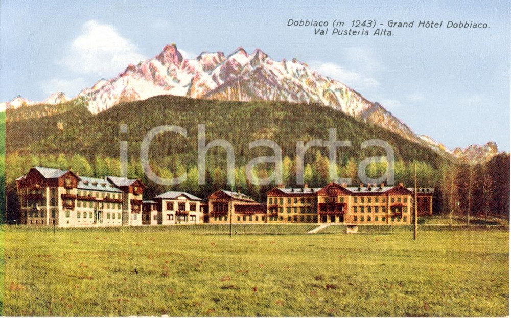 Cartolina originale da collezione 1937 DOBBIACO BZ Veduta del GRAND HOTEL DOBBIACO Cartolina postale FP NV 1