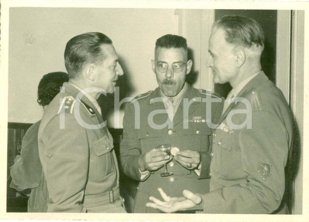 Fotografia d epoca originale 1959 BERGAMO Quartier Generale Divisione LEGNANO Vigilia di NATALE Fotografia 1