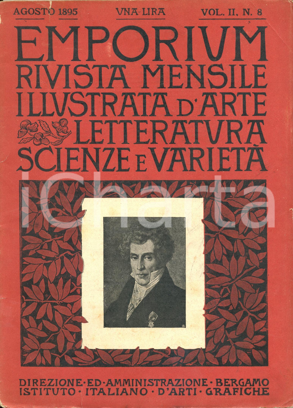 Giornale, rivista storica 1895 EMPORIUM Giulio CAROTTI Decorazione moderna in Inghilterra William MORRIS 1