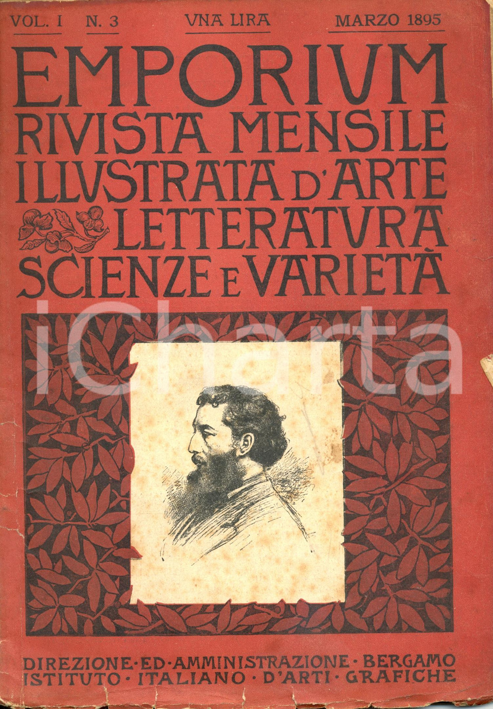 Giornale, rivista storica 1895 EMPORIUM Giulio CAROTTI Arte in casa opere artista Frederick LEIGHTON 1