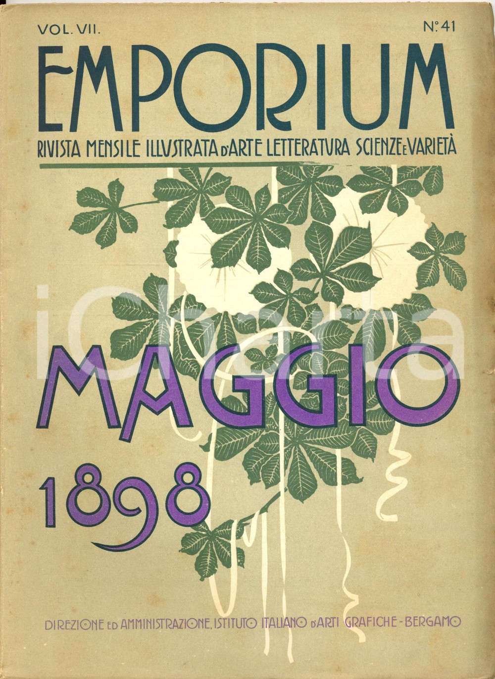 Giornale, rivista storica 1898 EMPORIUM Ulisse ORTENSI Friedrich NIETZSCHE  Illustratore AUBREY BEARDSLEY 1