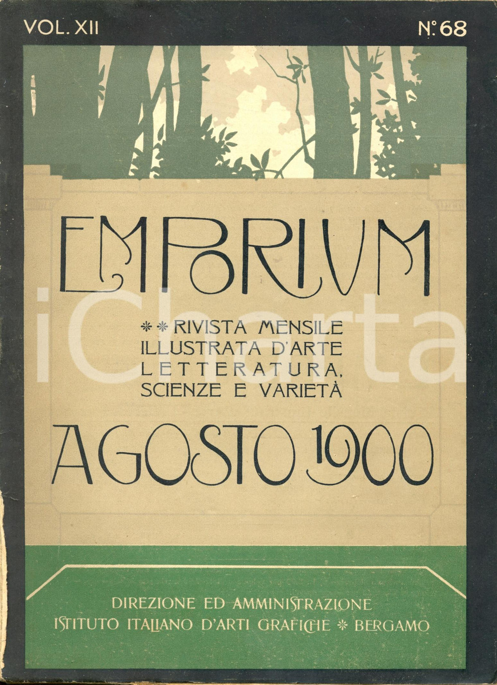 Giornale, rivista storica 1900 EMPORIUM Gian Pietro LUCINI Pittura lombarda alla Permanente Milano Rivista 1