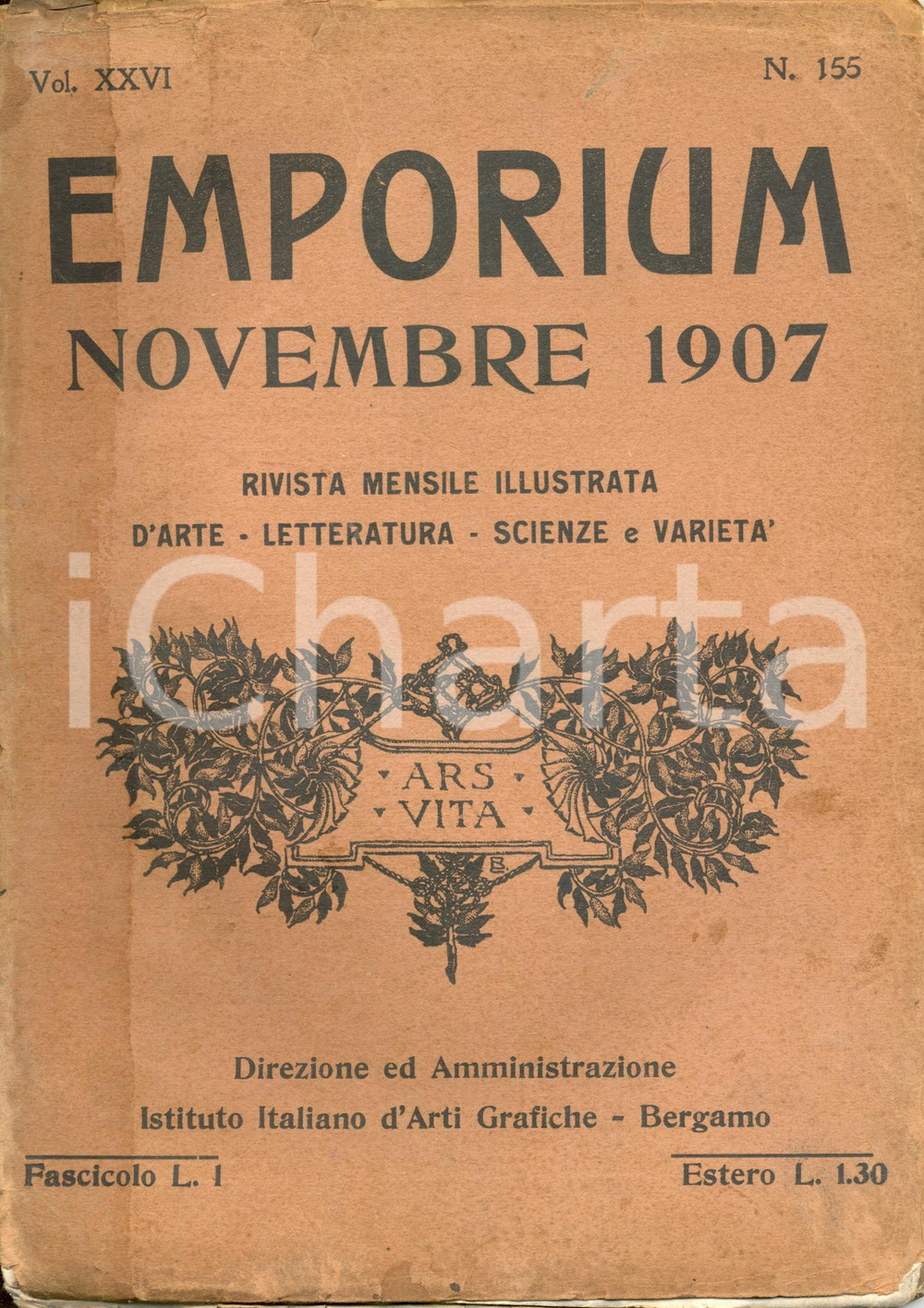Libro, pubblicazione d epoca 1907 EMPORIUM Vittorio PICA Nuovo illustratore inglese Arthur RACKHAM Rivista 1