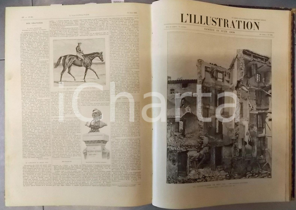 Giornale, rivista storica 1898 PARIS L ILLUSTRATION 1 er semestre 8 janvier25 juin REVUE RELIEE 1
