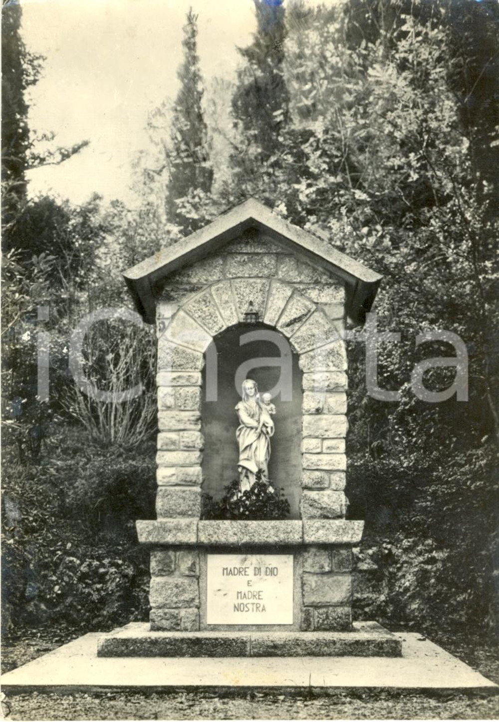 Cartolina originale da collezione 1963 ERBA CO Cappella della MADONNA NEL GIARDINO Cartolina postale FG VG 1