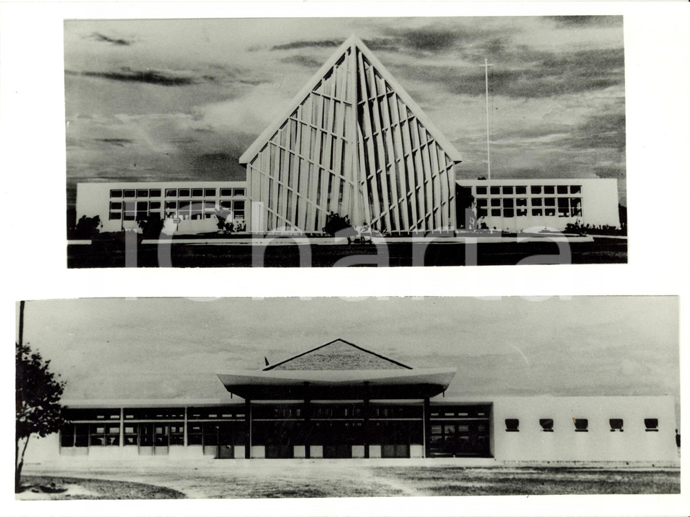 Fotografia d epoca originale 1960 ca SIEM REAPANGKOR Cambodia AÃ©rogare  Ses deux faÃ§ades Photographie 1