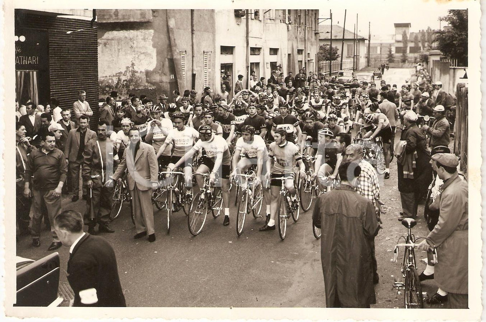 Fotografia d epoca originale 1961 OSPITALETTO DI CORMANO I° Coppa ACI Ciclisti GS BOSISIO Palazzolo Milanese 1
