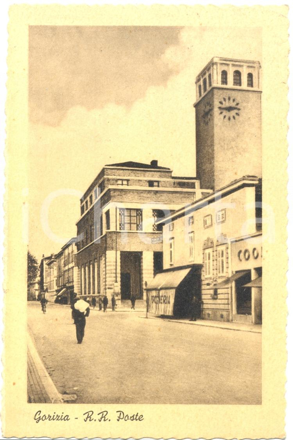 Cartolina originale da collezione 1948 GORIZIA Regie poste Cartolina postale ANIMATA FP VG 1