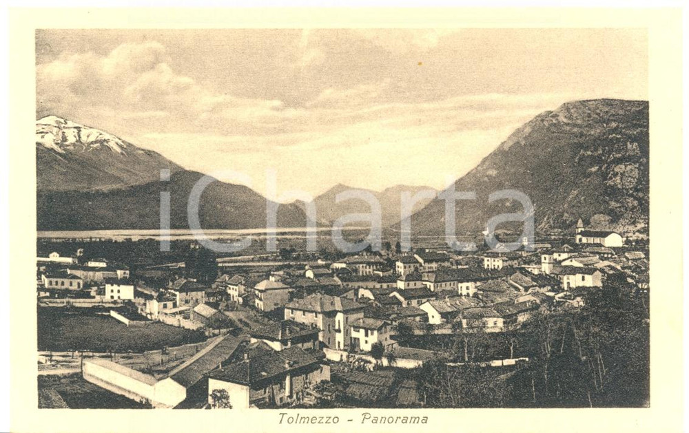 Cartolina originale da collezione 1930 ca TOLMEZZO UD Veduta panoramica generale Cartolina postale FP NV 1