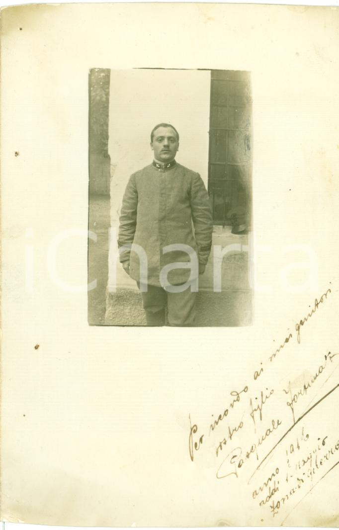 Fotografia d epoca originale 1916 COGOLLO CENGIO VI WW1 Sergente Pasquale FORTUNATO Fotografia 1