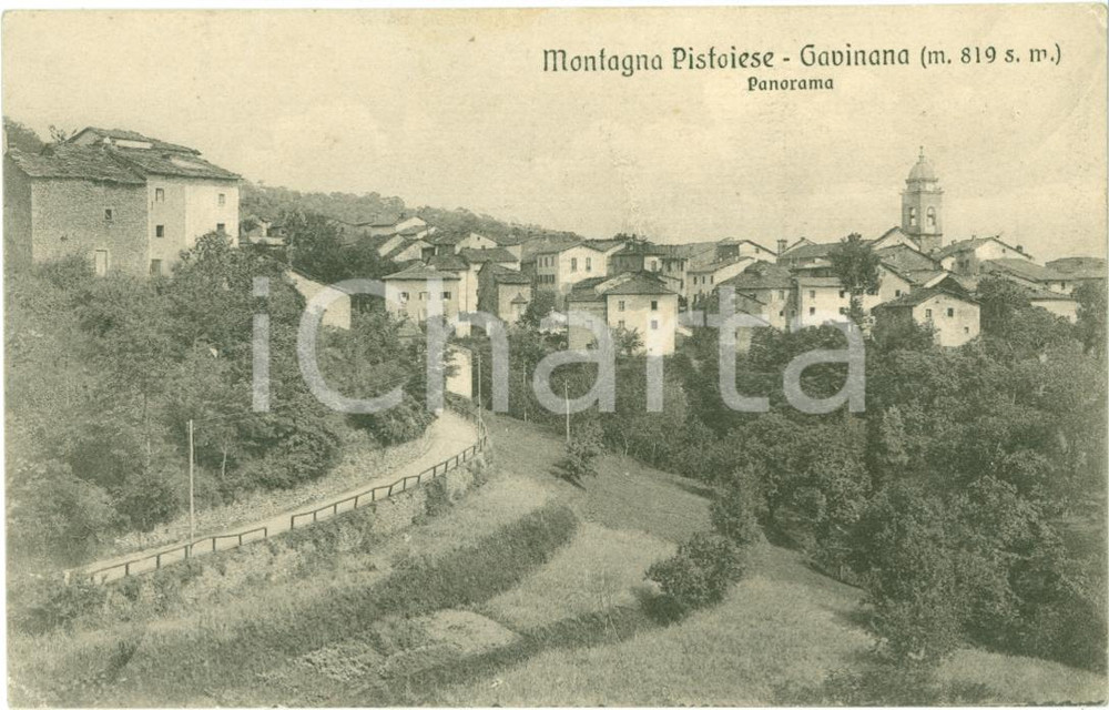 Cartolina originale da collezione 1914 SAN MARCELLO PISTOIESE Panorama di GAVINANA Cartolina FP VG 1