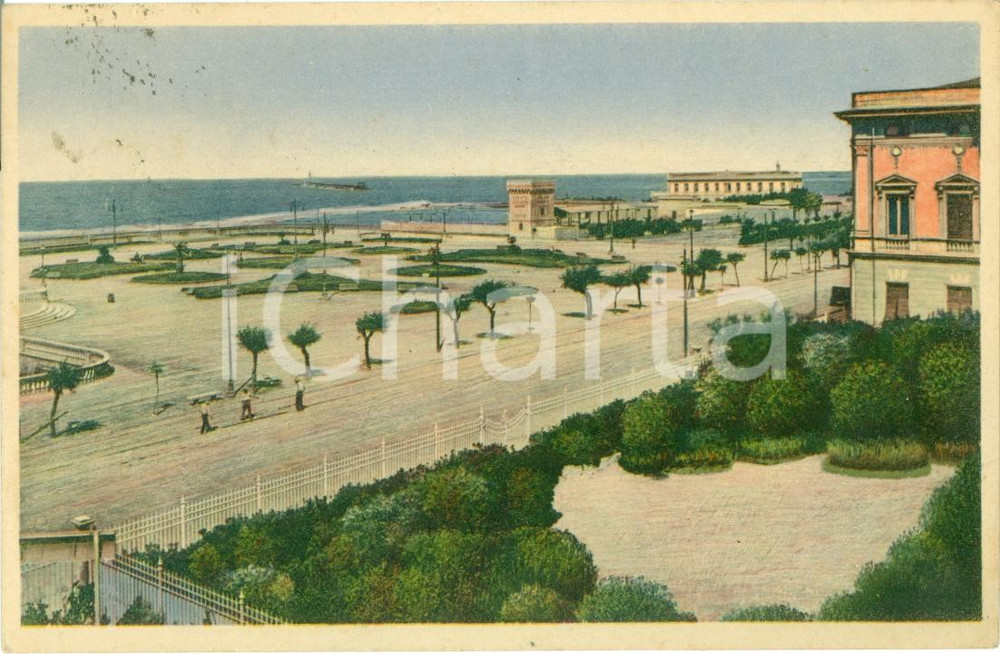 Cartolina originale da collezione 1933 LIVORNO Terrazza Costanzo CIANO Cartolina ILLUSTRATA FP VG 1