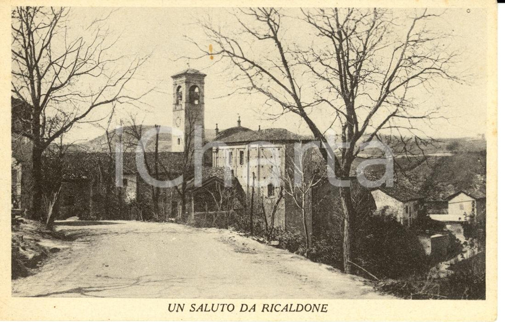 Cartolina originale da collezione 1920 RICALDONE AL Veduta generale  cartolina originale FP NV 1