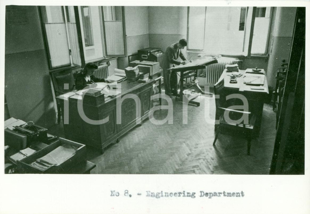 Fotografia d epoca originale 1950 MILANO Ingegneri C.E.T. srl Costruzioni elettromeccaniche telefoniche 1