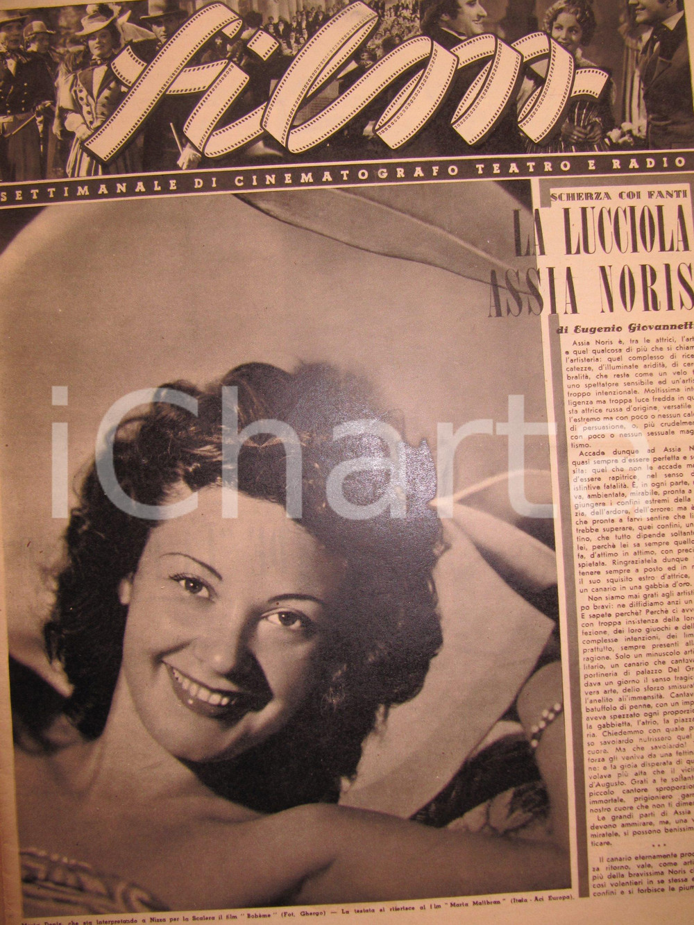 Giornale, rivista storica 1943 Rivista FILM Anton Giulio BRAGAGLIA Regia italiana improvvisata Teatro 1