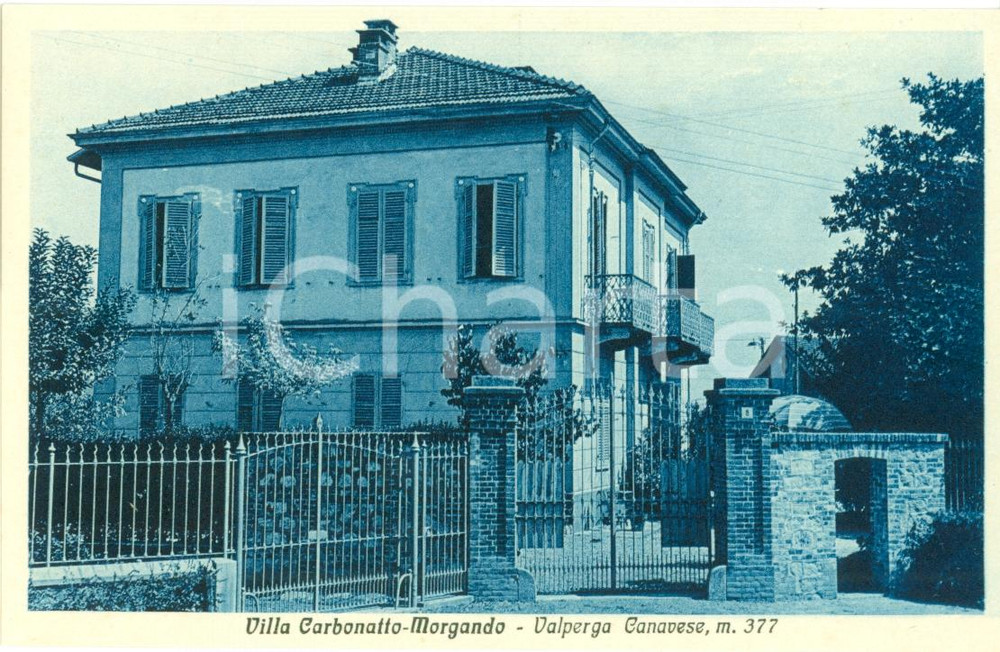 Cartolina originale da collezione 1930 ca VALPERGA TO Villa CARBONATTOMORGANDO FP NV 1