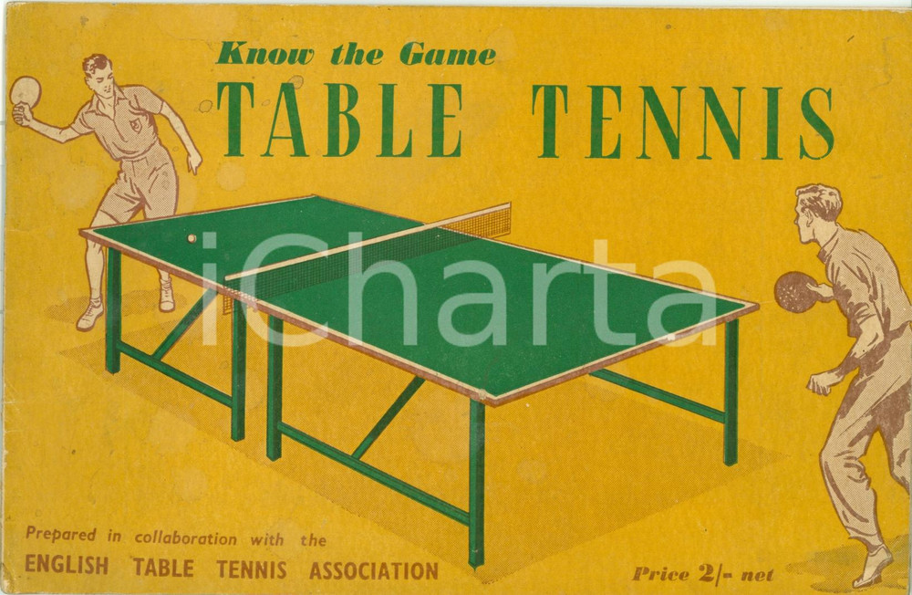 Materiale pubblicitario d’epoca 1954 EDUCATIONAL PRODUCTIONS Know the Game TABLE TENNIS 1