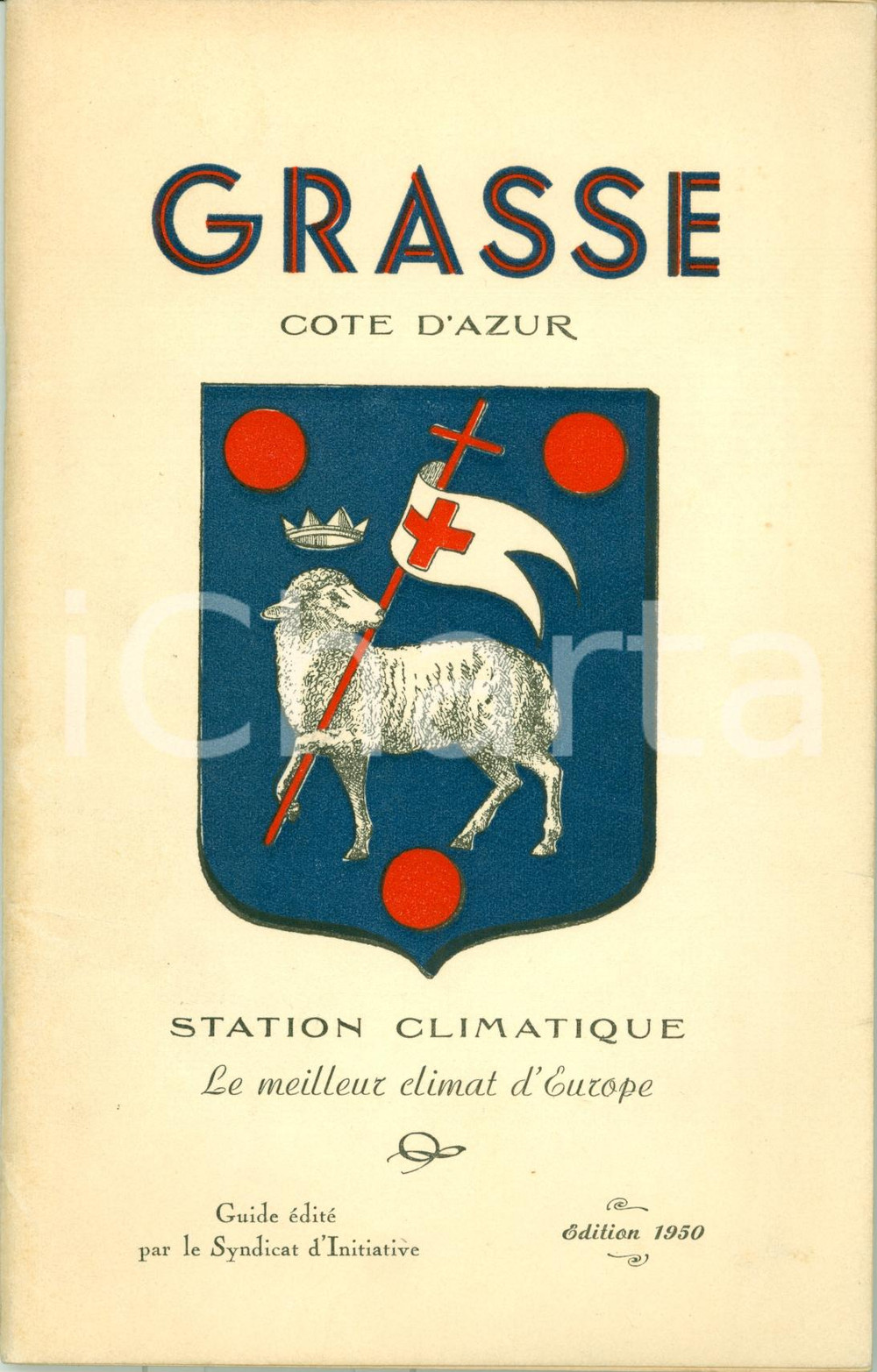 Materiale pubblicitario d’epoca 1950 GRASSE F Guida Station Climatique ILLUSTRATA 1