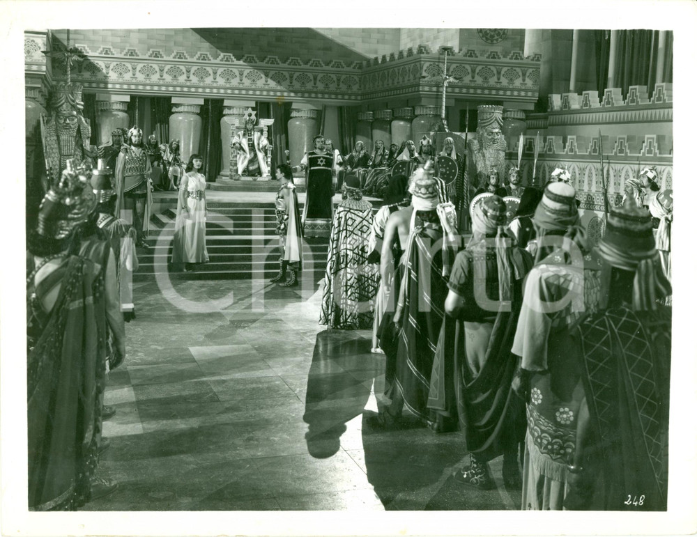 Fotografia d epoca originale 1952 LA REGINA DI SABA Gino CERVI e Leonora RUFFO Foto di scena 27x21 cm 1