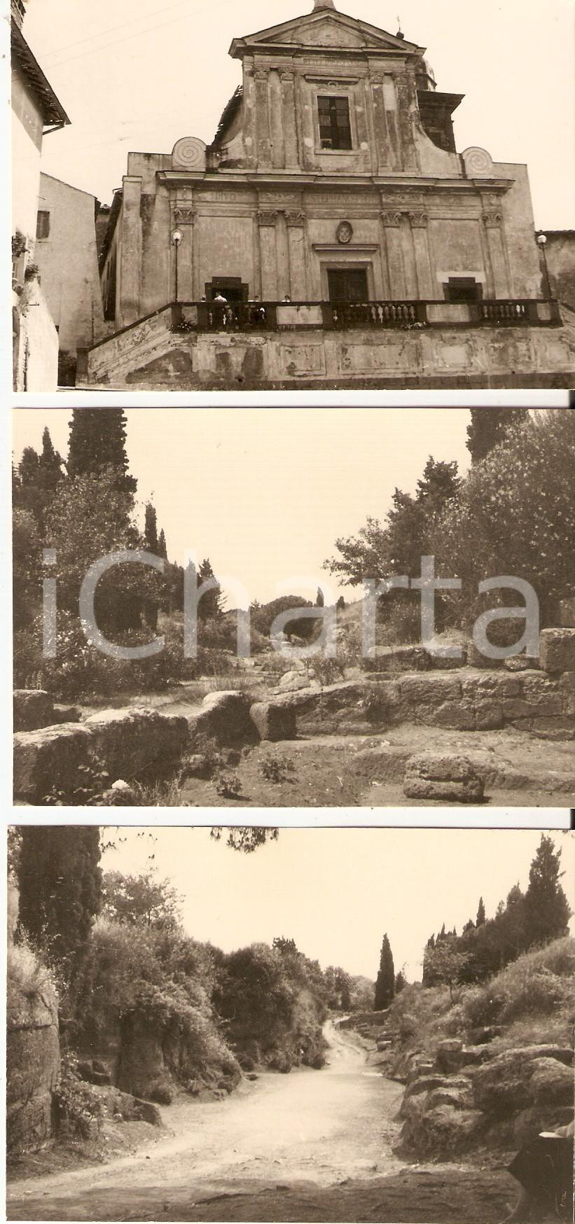 Fotografia d epoca originale 1958 CERVETERI RM Chiesa e rovine etrusche Lotto 3 foto 10x7 cm 1
