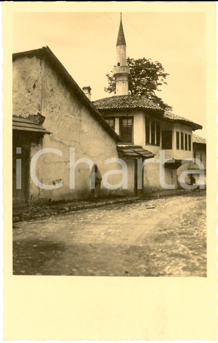 Cartolina originale da collezione 1930 ca SARAJEVO Veduta moschea FERHADBEGOVA Animata FP NV 1