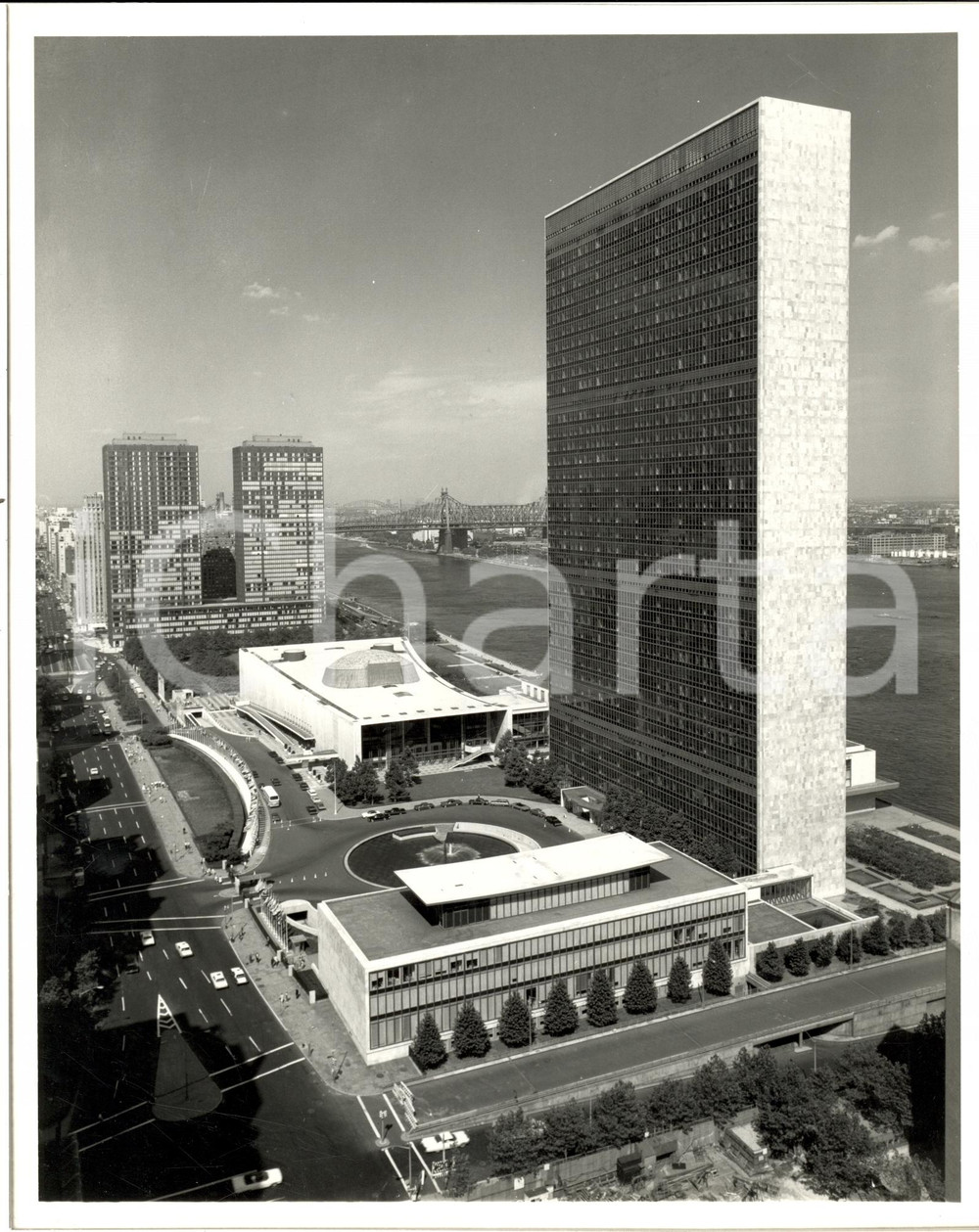Fotografia d epoca originale 1966 NEW YORK USA Headquarters of the UNITED NATIONS Fotografia 1
