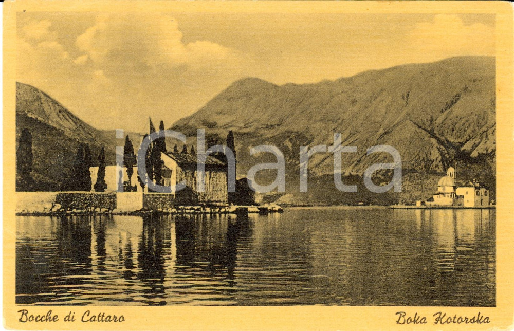 Cartolina originale da collezione 1930 ca BOKA KOTORSKA MONTENEGRO Veduta Bocche di CATTARO Cartolina FP NV 1