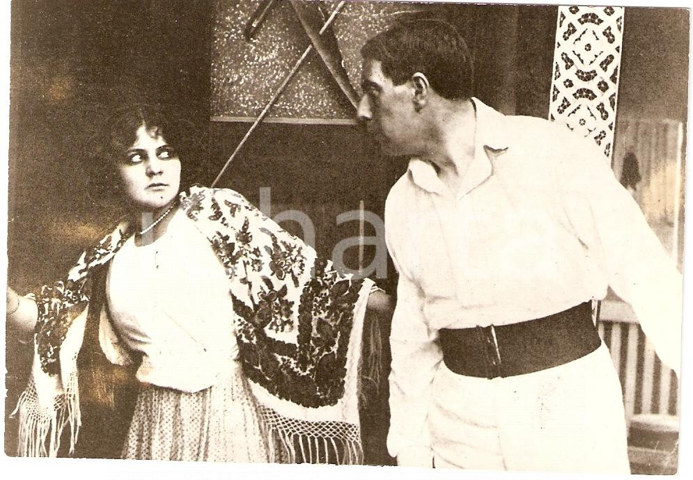 Fotografia d epoca originale 1912 ma ristampa anni  40 Felix DORMANN Eugenie BERNAY Scena DIE ZIRKUSGRAFIN 1