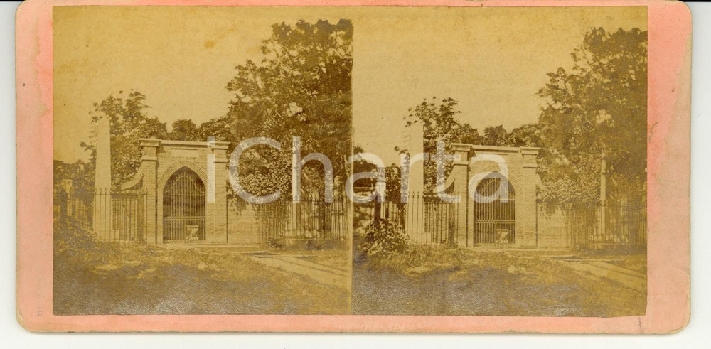 Fotografia d epoca originale 1890 WASHINGTON D.C. USA The tomb of George WASHINGTON Stereoscopy 1
