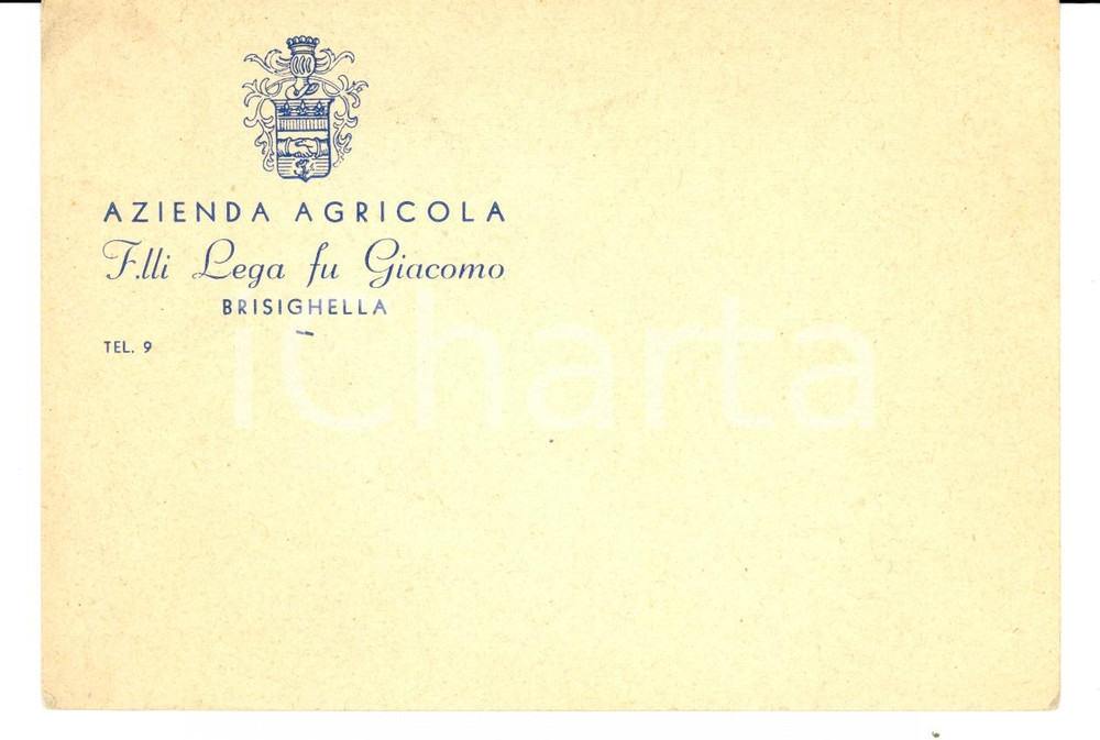 Cartolina originale da collezione 1930 ca BRISIGHELLA RA Cartolina postale F.lli LEGA Azienda agricola 1