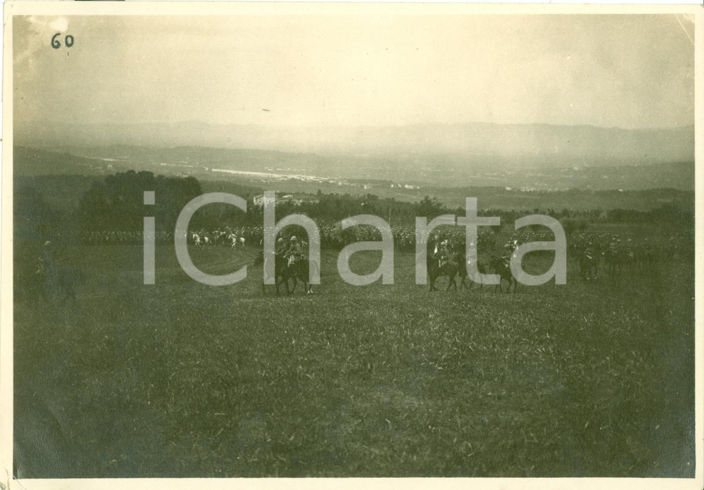 Fotografia d epoca originale 1918 GORIZIA WWI Cavalleria Italiana in marcia sull altopiano Vera fotografia 1
