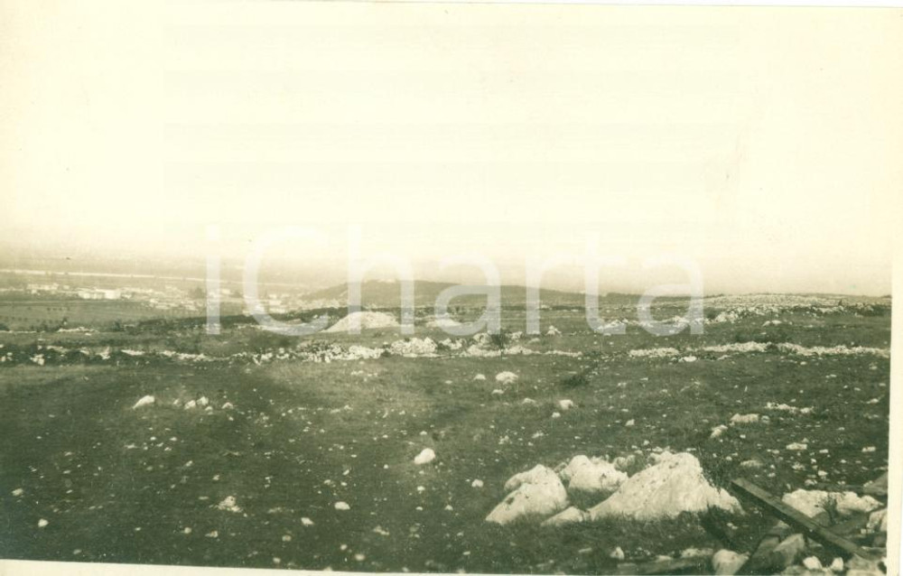 Fotografia d epoca originale 1917 CARSO WWI Spianata III gruppo Fanteria Vera fotografia 1