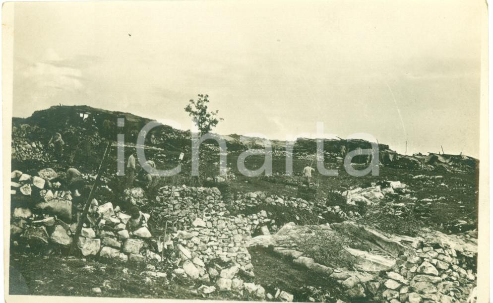 Fotografia d epoca originale 1917 CARSO WWI Accampamento della 7Â° Batteria Vera fotografia ANIMATA 1