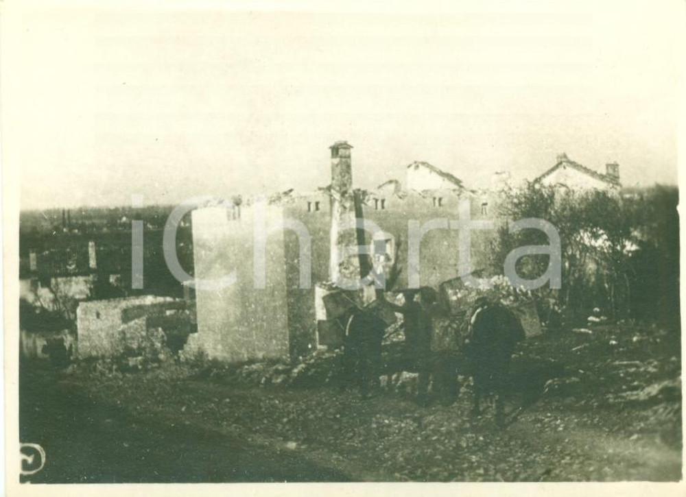 Fotografia d epoca originale 1917 FOGLIANO REDIPUGLIA GO WWI Fanteria sale al CARSO da frazione POLAZZO 1