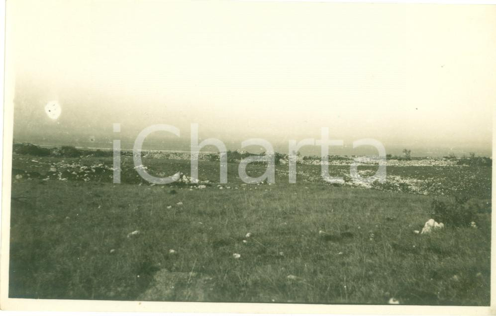 Fotografia d epoca originale 1917 CARSO WWI Fronte della 7Â° Batteria VERA FOTOGRAFIA 1
