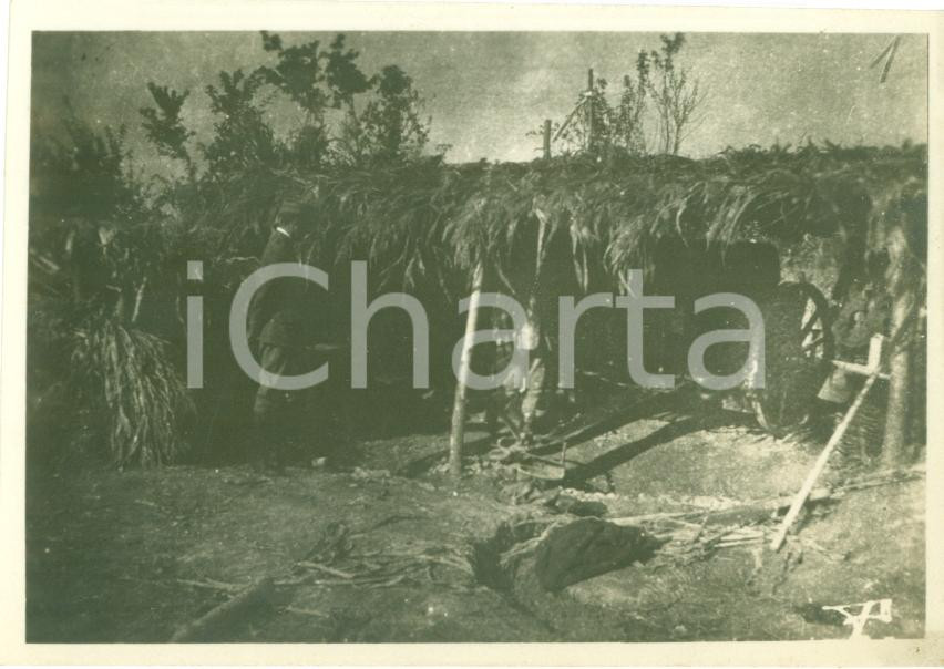 Fotografia d epoca originale 1917 FOGLIANO REDIPUGLIA GO WWI Rifugio 3° Batteria Colle SANT ELIA Fotografia 1
