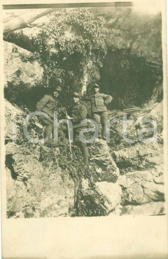 Fotografia d epoca originale 1917 SLOVENIA WWII Compagnia ALLINEY 155Â° Regg. Fanteria Brigata ALESSANDRIA 1