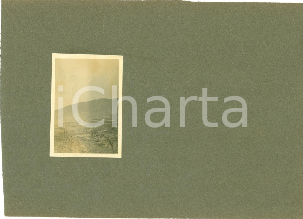 Fotografia d epoca originale 1918 ROVERETO TN WWI Veduta di un tratto di valle Fotografia 1