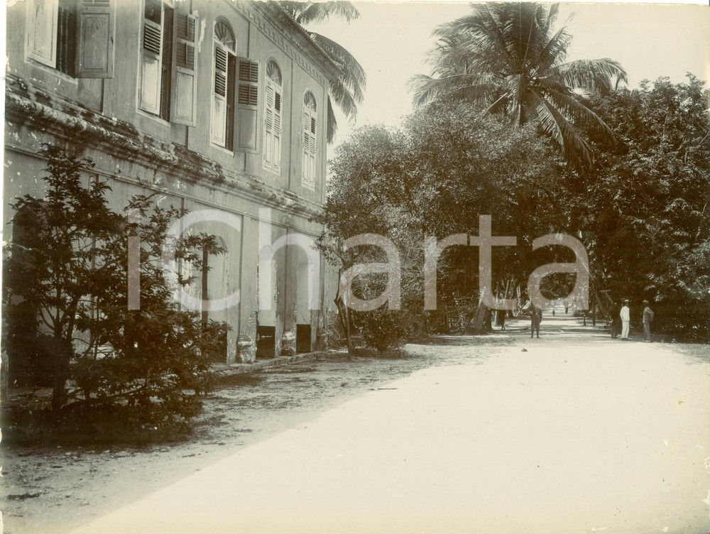 Fotografia d epoca originale 1925 ca BANGKOK THAILANDIA Colonia Intellettuale Italiana relax FOTO 1