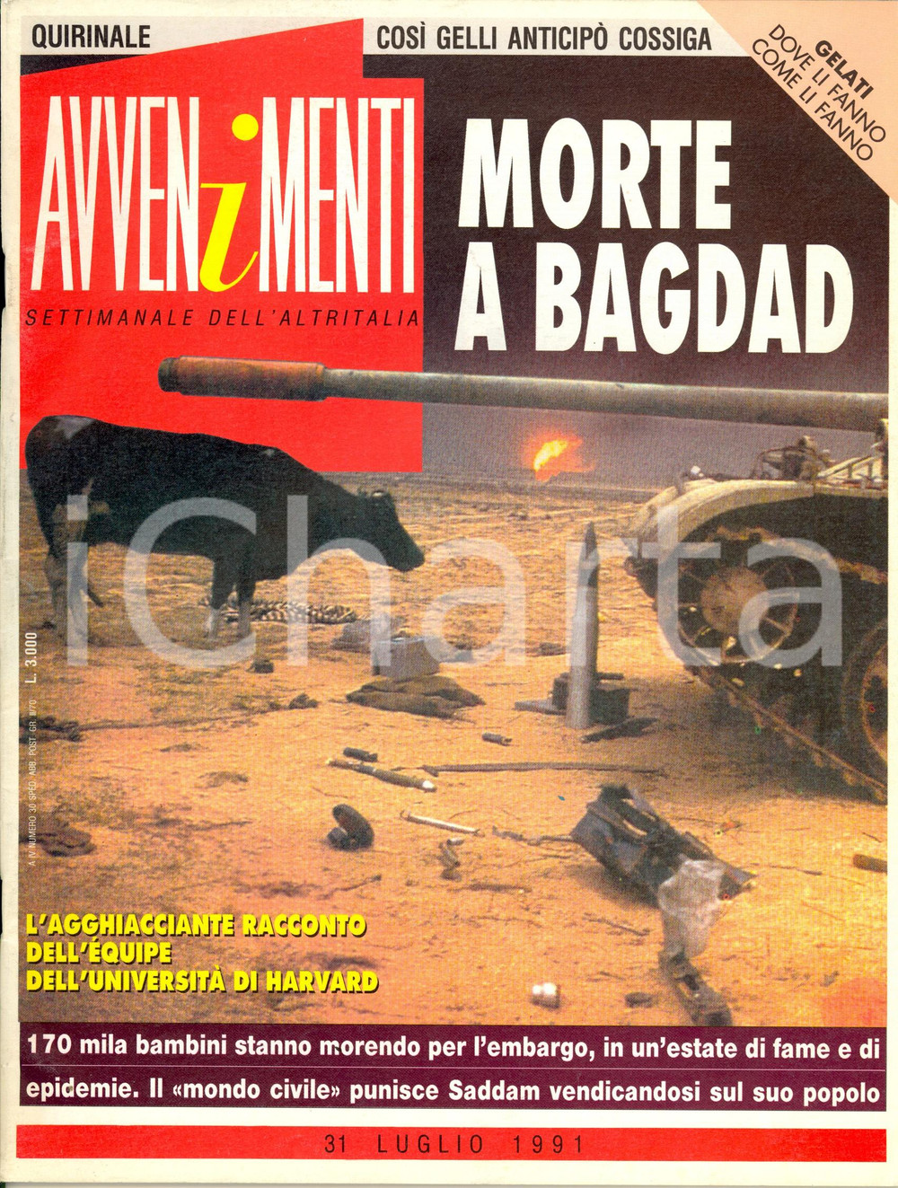 Giornale, rivista storica 1991 AVVENIMENTI Harvard University Morte a BAGDAD Rivista Anno IV nÂ° 30 1