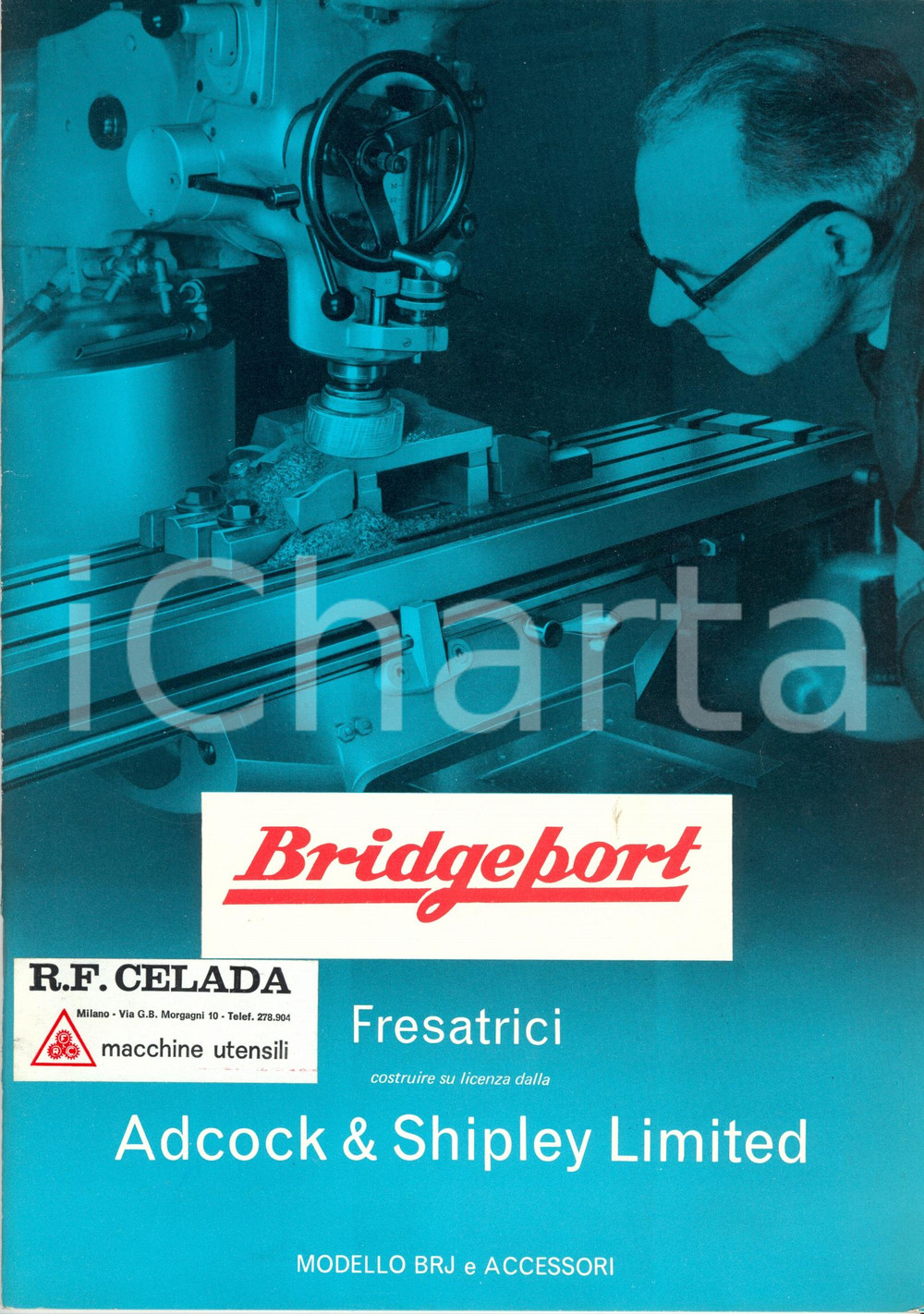 Materiale pubblicitario d’epoca 1965 ca LEICESTER UK Ditta  ADCOCK E SHIPLEY Fresatrici Catalogo ILLUSTRATO 1