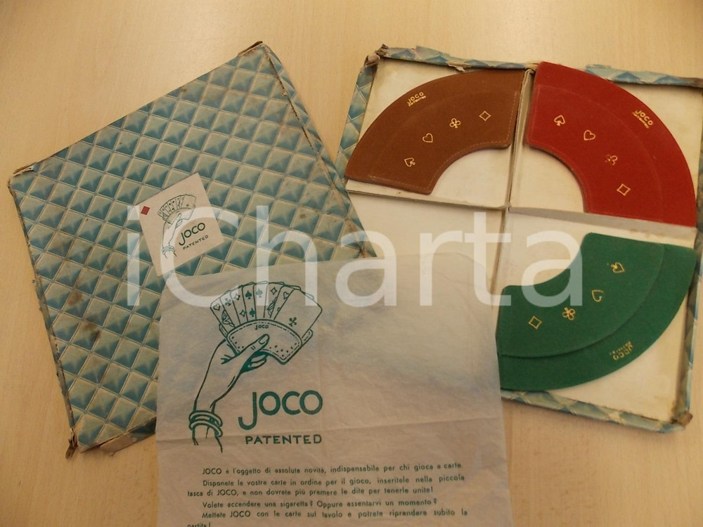 Oggetto da collezione cartaceo 1940 ca FIRENZE Ditta Giulio GIANNINI & Figlio JOCO set per carte DANNEGGIATO 1
