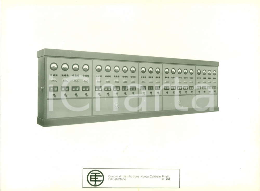 Materiale pubblicitario d’epoca 1960 MILANO Telemeccanica Elettrica Quadro Centrale PIRELLI PIZZIGHETTONE Foto 1