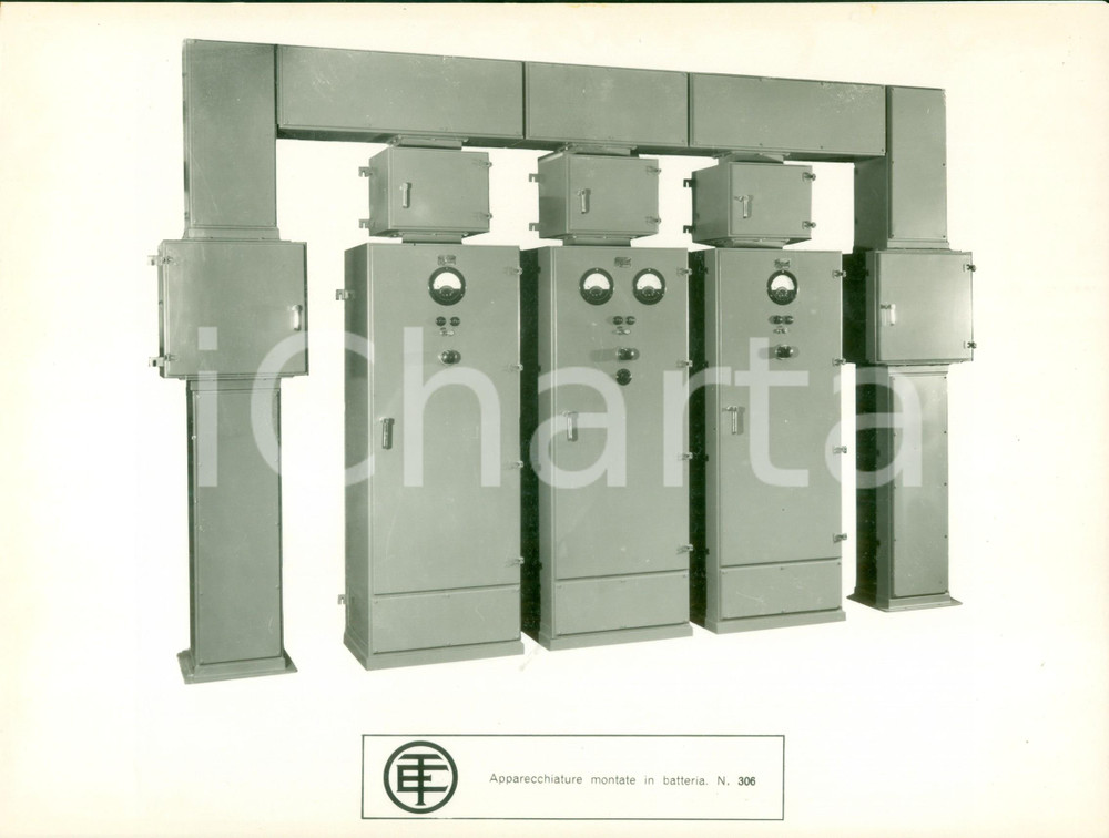 Materiale pubblicitario d’epoca 1960 MILANO Telemeccanica Elettrica Apparecchiature batteria Scheda fotografica 1
